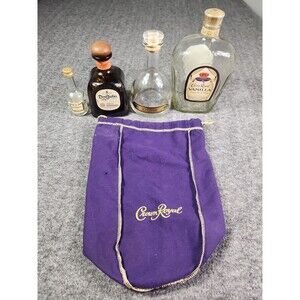 D'USSE Cognac Crown Royal Vanilla Don Julio Tequilla Hennessy Bottle And Bag Lot
